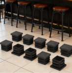 Plastic Square Hole Tube End Caps, 3/4 x 3/4 inch rubber chair leg covers, suitable for chair legs, bar stools, gym equipment, etc., 10-pack