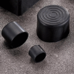 Round rubber chair leg covers, 1 inch (25 mm) diameter... Table and chair leg end caps, 16-pack