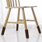 Coffee-colored knitted elastic furniture leg covers, double-layered and thickened, easy to move and reduces noise, 24-pack