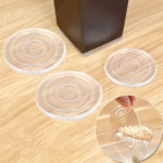 Large-size self-adhesive silicone anti-slip furniture mats, 80mm (approx. 3 inches), suitable for fixed furniture legs