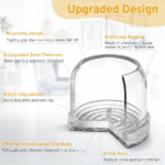 Round silicone felt chair leg protectors, suitable for hardwood floors, anti-slip, suitable for 1.1-1.5 inch legs, 24-pack