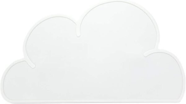 Silicone Cloud Shaped Food Placemat - White - Non-Slip - Easy Clean - Tabletop Protection - Great For Infants Toddlers & Kids - 18 3/4" x 10 1/2" - 1ct Box