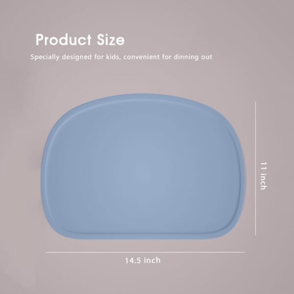 Set of 3 Silicone Placemats with Raised Edges for Kids,Toddlers,Babies, Non-Slip Dinning Table Mat, Baby Eating Mat, Food Mat Set 1