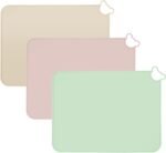 r 3 Pack Silicone Placemat for Toddlers Kids for Dining Table & Restaurants - Portable Silicone Mat for Baby Eating - Food Grade Non-Slip Baby Table Mat