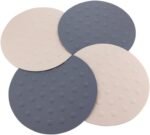 Silicone Round Placemats Heat-Insulation Mat Pot Bowl Mat Grey Anti-Skid Table Set
