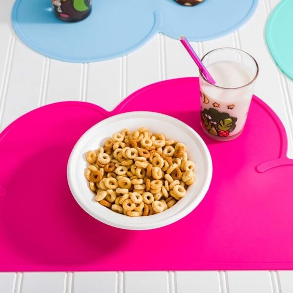Silicone Cloud Shaped Food Placemat - Magenta - Non-Slip - Easy Clean - Tabletop Protection - Great For Infants Toddlers & Kids - 18 3/4" x 10 1/2" - 1ct Box