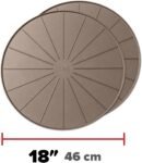 18" Plant Mats/Coasters - for Floor Protection from Planter Spills, leaks and Soil - Tan (2-Pack)