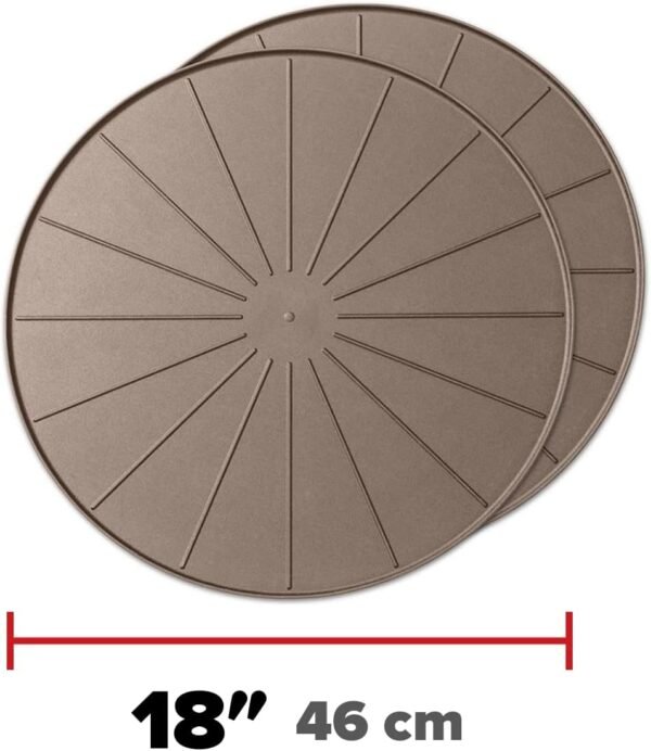 18" Plant Mats/Coasters - for Floor Protection from Planter Spills, leaks and Soil - Tan (2-Pack)