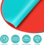 4 Pack 12 Inch Silicone Microwave Mat, Round Non-Stick Heat Resistant Baking Mat Set, BPA-Free Multipurpose Turntable Oven Mat Hot Pad Pot Holder for Home Kitchen Restaurant Dining Table Trivet