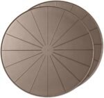 18" Plant Mats/Coasters - for Floor Protection from Planter Spills, leaks and Soil - Tan (2-Pack)