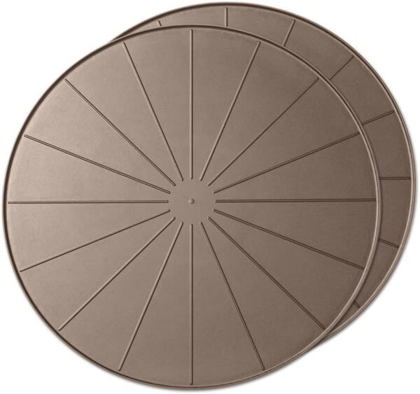 18" Plant Mats/Coasters - for Floor Protection from Planter Spills, leaks and Soil - Tan (2-Pack)