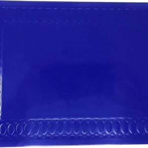 Rectangular Non Slip Silicone Mat - Anti Slip Large Table Coaster Pad - 9.8" X 7" - Eating Aids, Baking, Crafts, Table, Counter or Any Surface - Blue