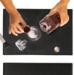 Premium Rubber Bar Mat 18" X 12" 1cm Thick Anti-Skid Non-Toxic Rubber Bar Mats for Countertop, Home Bar, Restaurants - Best Bar Spill Mat for You