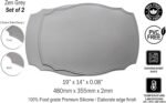 Premium Silicone Placemats, Set of 2 (Zen Gray)