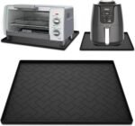 Silicone Heat Resistant Mat For Air Fryer and Microwave Oven,18''x15''x0.5''-Hot Pad for Kitchen Countertop Protector,Silicone Air Fryer Mat for Compatible with Ninja,Cosori,Chefman,Toshiba,Air Fryer