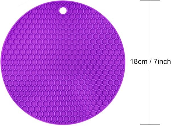 6 Packs Silicone Trivets Mat, Hot Pad Mat, Pot Holder, Silicone Hot Pad for Kitchen Counter, Assorted Color