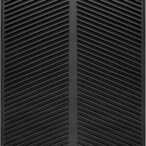 Silicone Dish Draining Mat with Drain Lip, Eco Friendly Dish Drying Mat Kitchen Counter Anti-Skid and Heat Insulation Pad, Hygienic Ultra Absorbent, Sturdy Compact Easy to Clean Tray (Black)