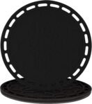 Silicone Trivet Mat Big Round Silicone Pot Holder Hot Pads and Trivets for Hot Dishes and Hot Pots, Hot Mats for Countertops, Tables, Spoon Rest Small Place Mats Set of 3 Color Black