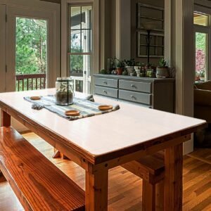 48” x 24”Silicone mat, Large Silicone Heat-Resistant mat, Kitchen countertop Non-Slip mat, Craft Table placemat.(Translucent)