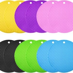 6 Packs Silicone Trivets Mat, Hot Pad Mat, Pot Holder, Silicone Hot Pad for Kitchen Counter, Assorted Color