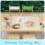 Silicone Mats for Crafts, Translucent, Non-Slip Heat Resistant, 11.8×15.7In (2/Pack) Silicone Placemats for Jewelry, Epoxy Resin,Glitter Slime, DIY Sheet, Nail Art, Clear Countertop Protector Pad