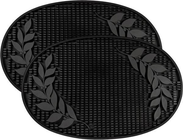 Set of 2 Bar Mats (18x12 Inches) | Drying Mats for Kitchen/Mimosa Bar Supplies/Home Cocktail Bar Supplies/Insulated Spill Mats for Bars/Non-Toxic