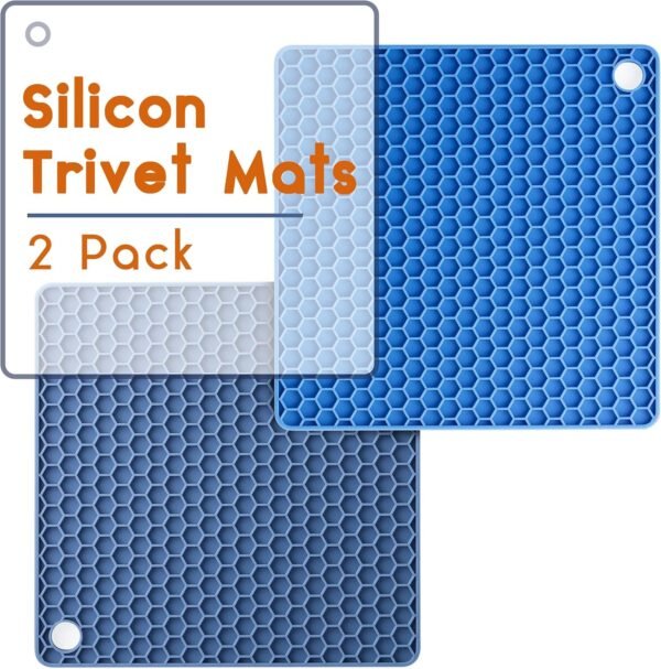 Trivets for Hot Pots and Pans, 2 Pack, Trivets, Silicone Trivet, Hot Plate Holder, Trivets for Hot Dishes, Hot Pot Holder, Silicone Trivet Mat, Silicone Trivets, Trivet Set