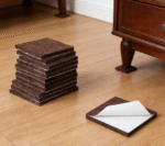 Self-adhesive square felt furniture mats, 2 inches x 2 inches, can be cut to size, scratch-resistant, suitable for hardwood floors, brown, 12 pieces per pack