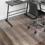 Non-slip dining table and chair mats for hard floors, 50 x 60 inches, suitable for family dining rooms or play chairs.