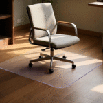 Clear hardwood floor chair mats, 48 ​​x 36 inches, 0.08 inch thick, heavy-duty floor protector, suitable for home and office use.