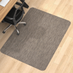 Dining/home chair mats for hardwood floors, 35.4 x 47.2 inches. Dark brown, large, non-slip protective mat for trolley chairs
