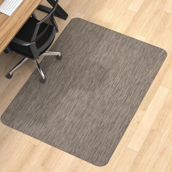 Dining/home chair mats for hardwood floors, 35.4 x 47.2 inches. Dark brown, large, non-slip protective mat for trolley chairs