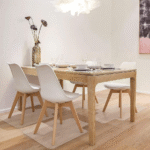 Durable transparent dining room chair mat, 36x48 inches with edging, heavy-duty plastic, suitable for trolley chairs on hardwood floors, easy to slide on