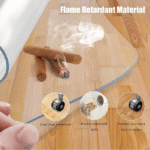 Transparent hardwood dining room chair cushion, 57x84 inches, large, easy-slip plastic mat, suitable for dining room, living room, and other areas.