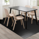 Black waterproof home mat, 60x90 inches, made of sturdy plastic, suitable for dining tables, kitchens, living rooms, patios, garages, etc., or used as a baby play mat.