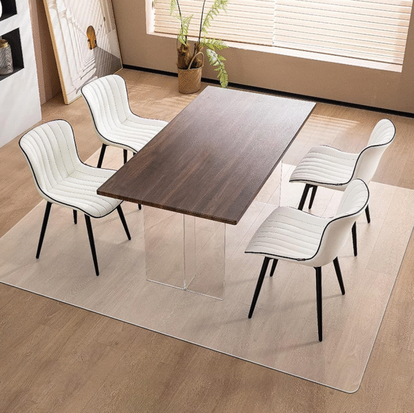 Hardwood floor transparent area mat, 40x60 inches, anti-slip and scratch-resistant, suitable for dining rooms, laundry rooms, kitchens, bedrooms, etc.