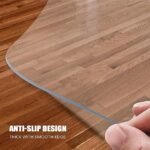 Transparent chair mat for hard floors, 72x108 inches rectangular, universal floor protector for home use