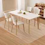 Transparent chair mat for hard floors, 72x108 inches rectangular, universal floor protector for home use