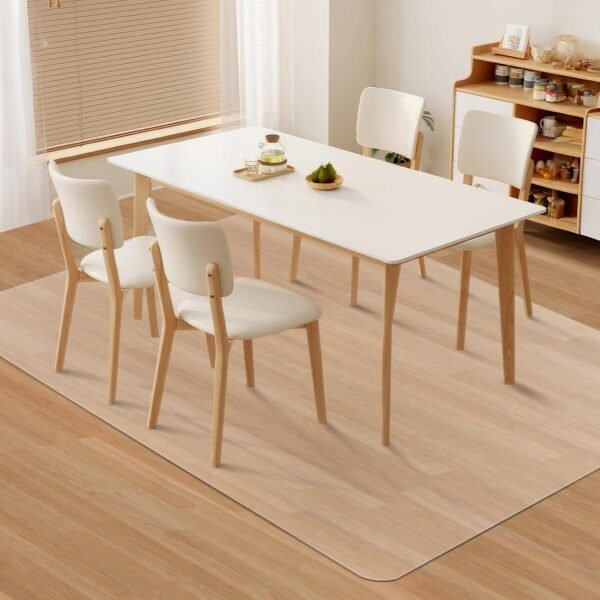 Transparent chair mat for hard floors, 72x108 inches rectangular, universal floor protector for home use